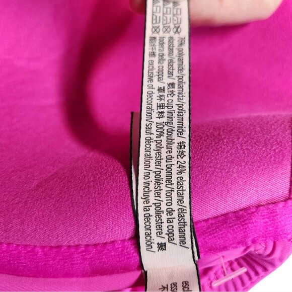 Victoria's Secret Bra Tshirt Lightly Lined Demi Front Close Racer Back Pink 34DD - Picture 10 of 11